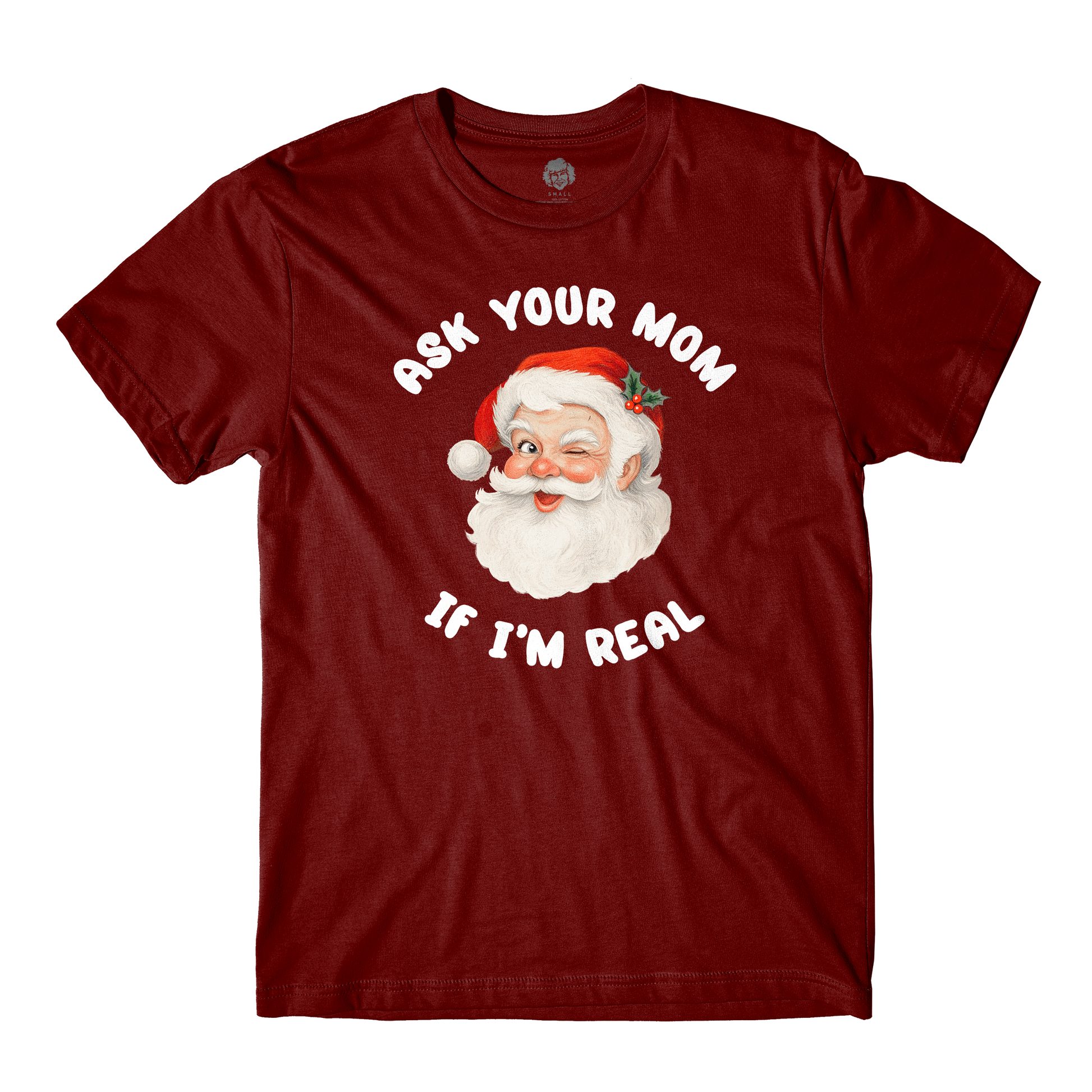 Ask Your Mom Maroon Tee