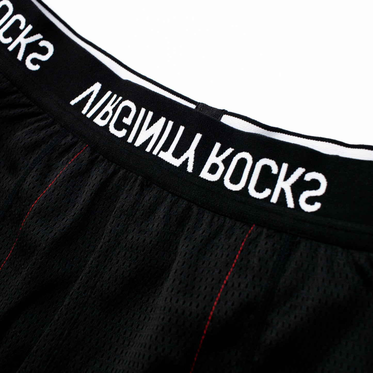 Virginity Rocks Black Training Mesh Shorts