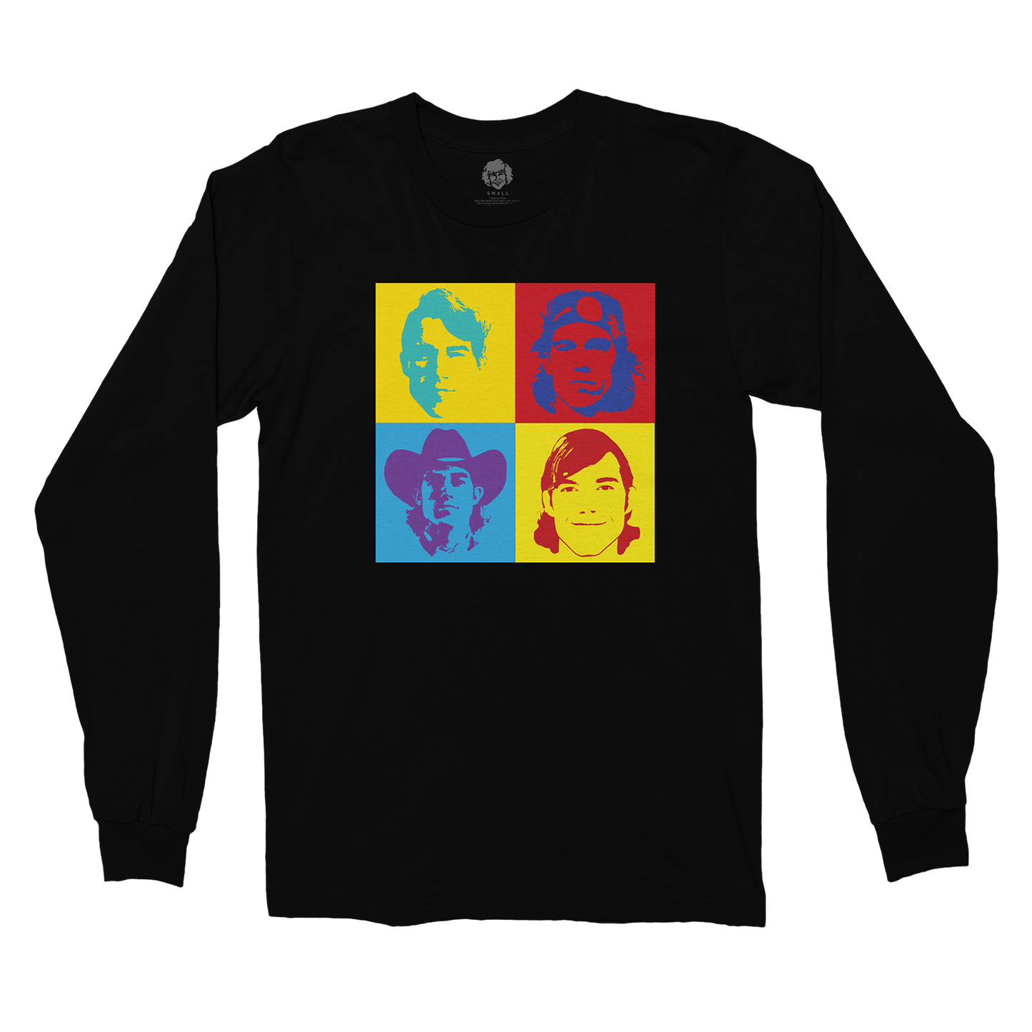 4 Faces Black Long Sleeve