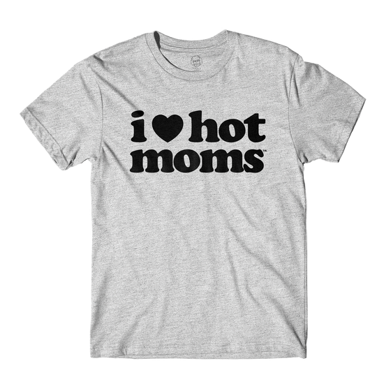 Load image into Gallery viewer, I Heart Hot Moms Army Grey Tee
