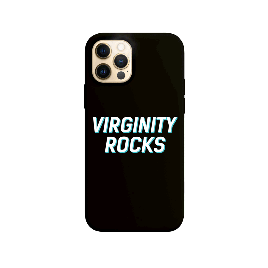 Virginity Rocks Black iPhone Case