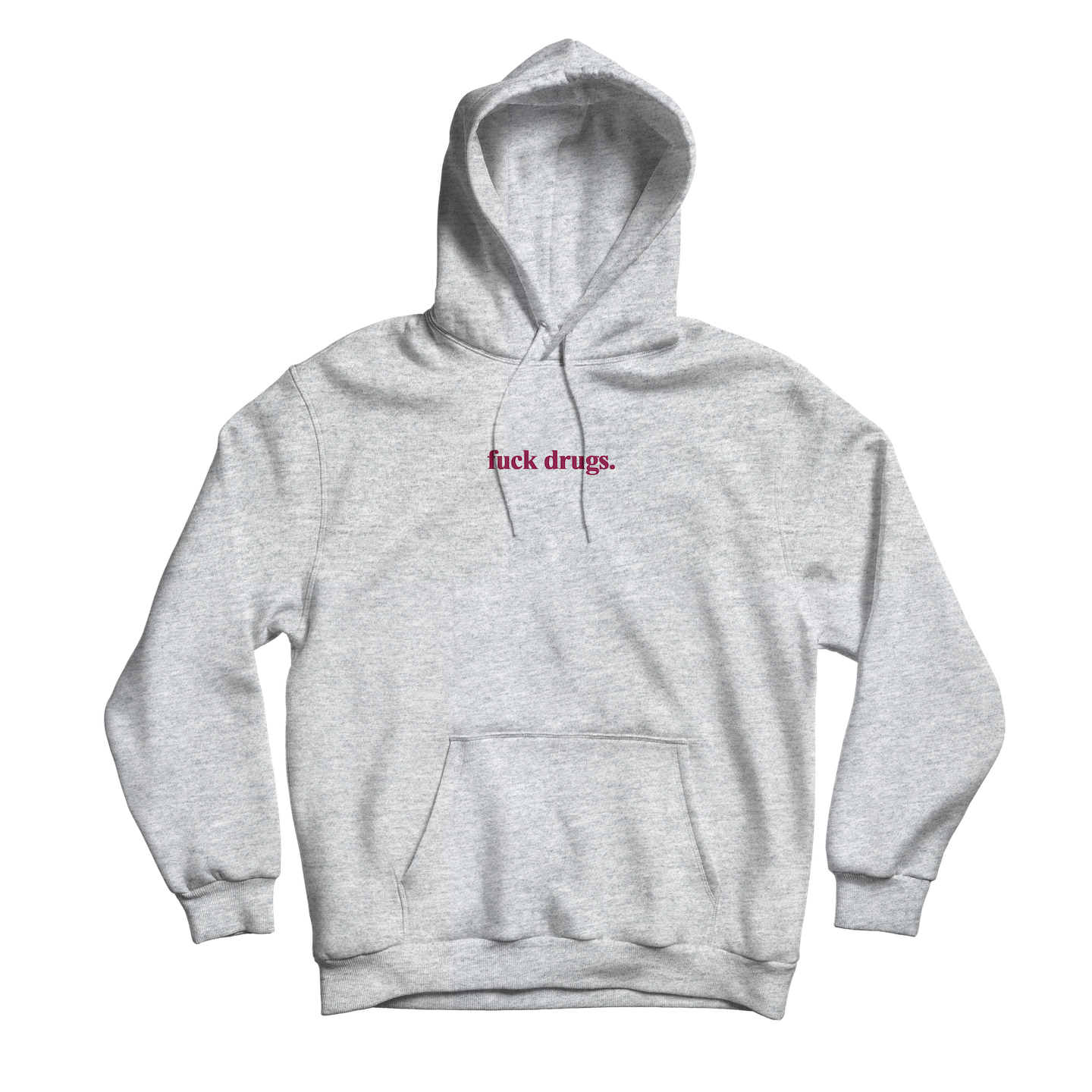 Fuck Drugs Heather Grey Hoodie