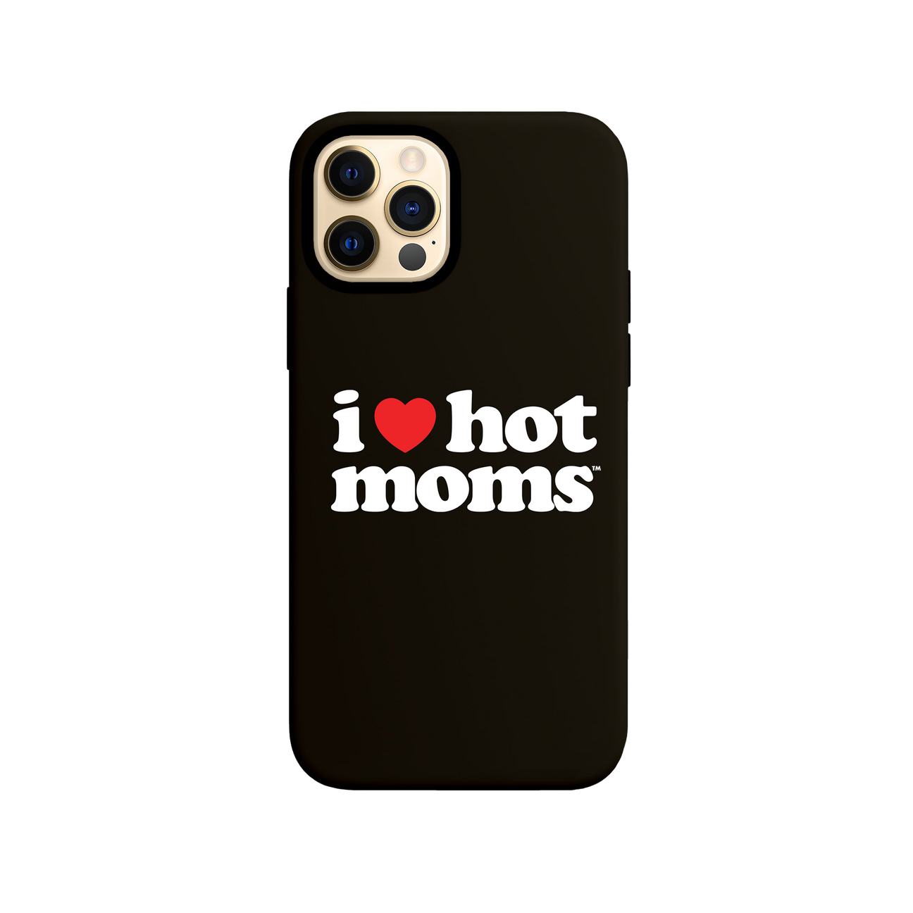 I Heart Hot Moms Black iPhone Case