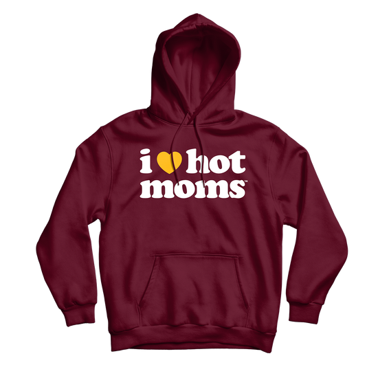 I Heart Moms Maroon Hoodie
