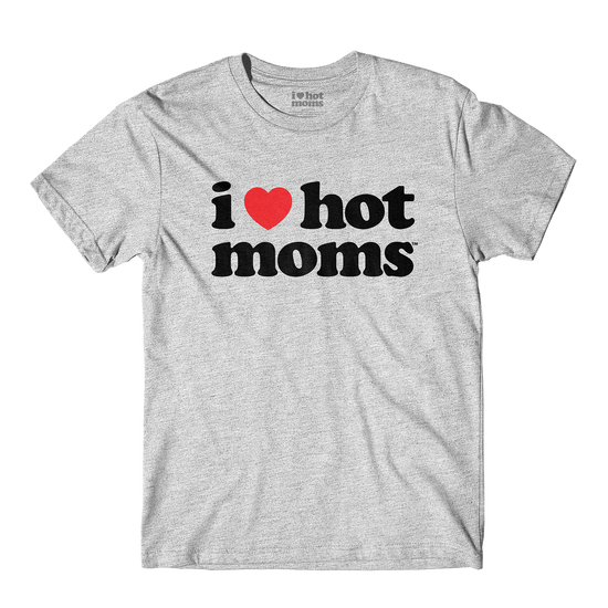 Load image into Gallery viewer, I Heart Hot Moms Grey Tee
