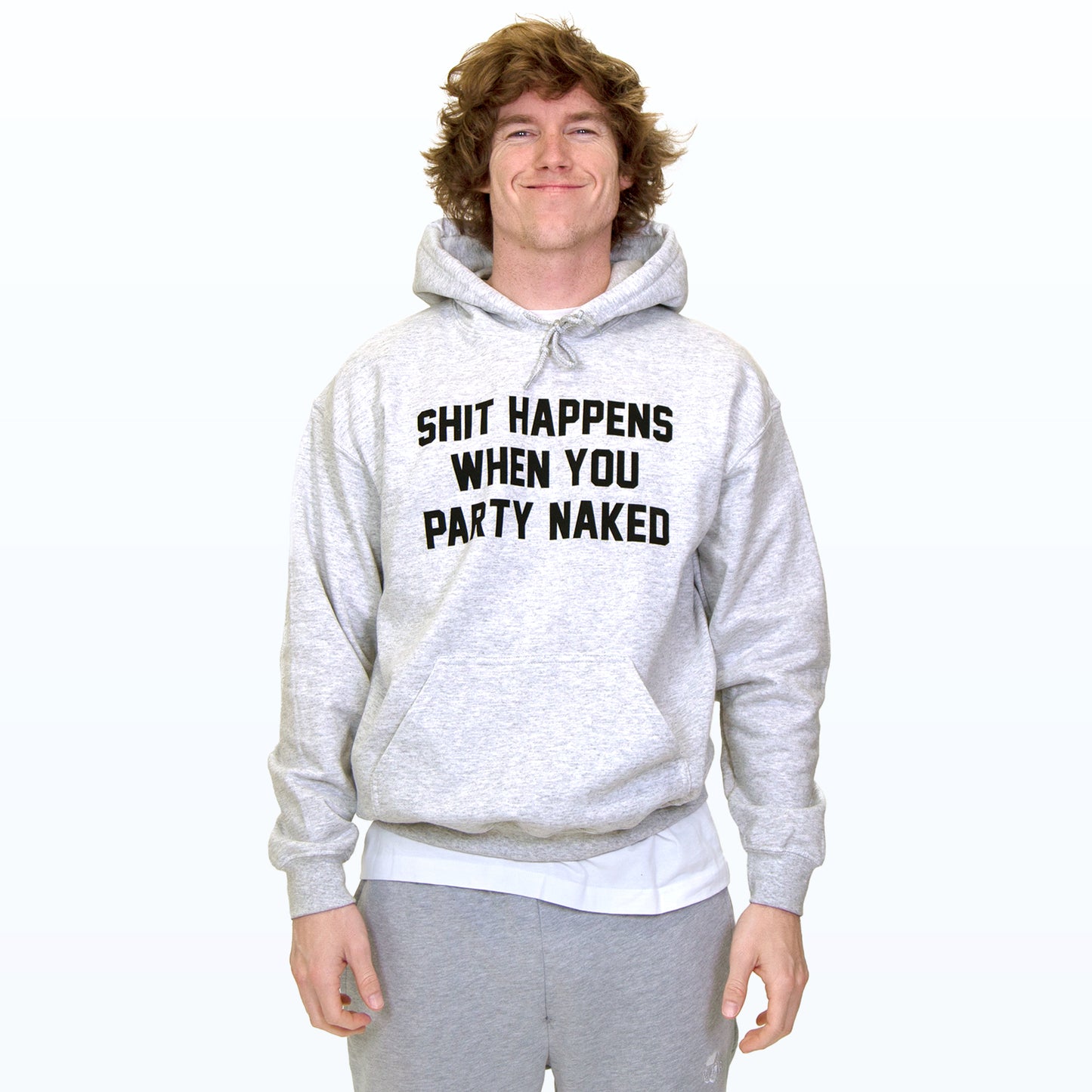 Shit Happens Grey Hoodie