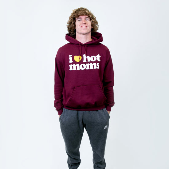 Load image into Gallery viewer, I Heart Moms Maroon Hoodie
