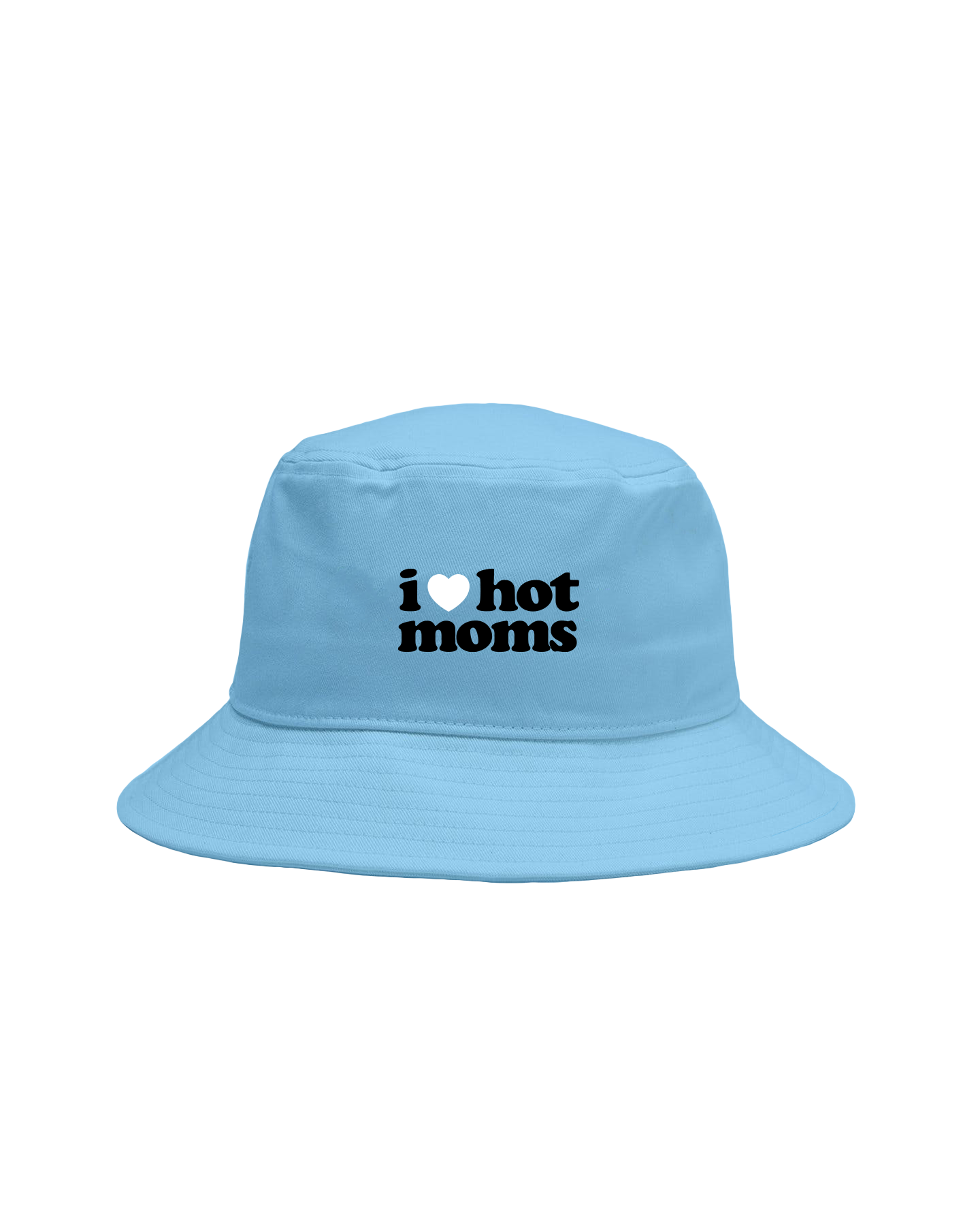 I Heart Hot Moms Light Blue Bucket Hat