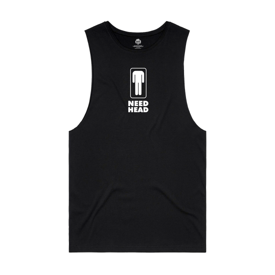 Need Head Black Sleeveless Tank