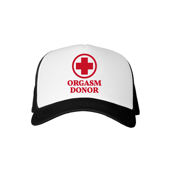 Load image into Gallery viewer, Orgasm Donor Trucker Hat
