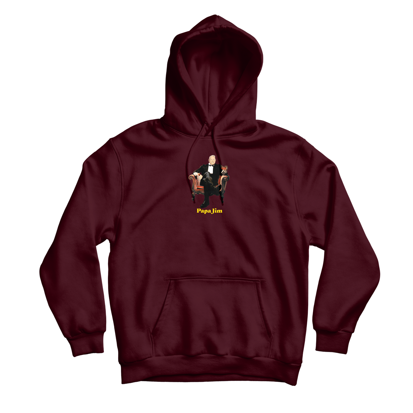 Papa Jim Throne Maroon Hoodie