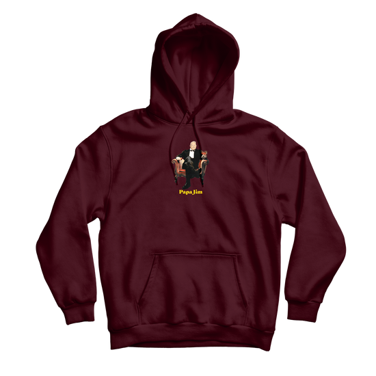 Papa Jim Throne Maroon Hoodie