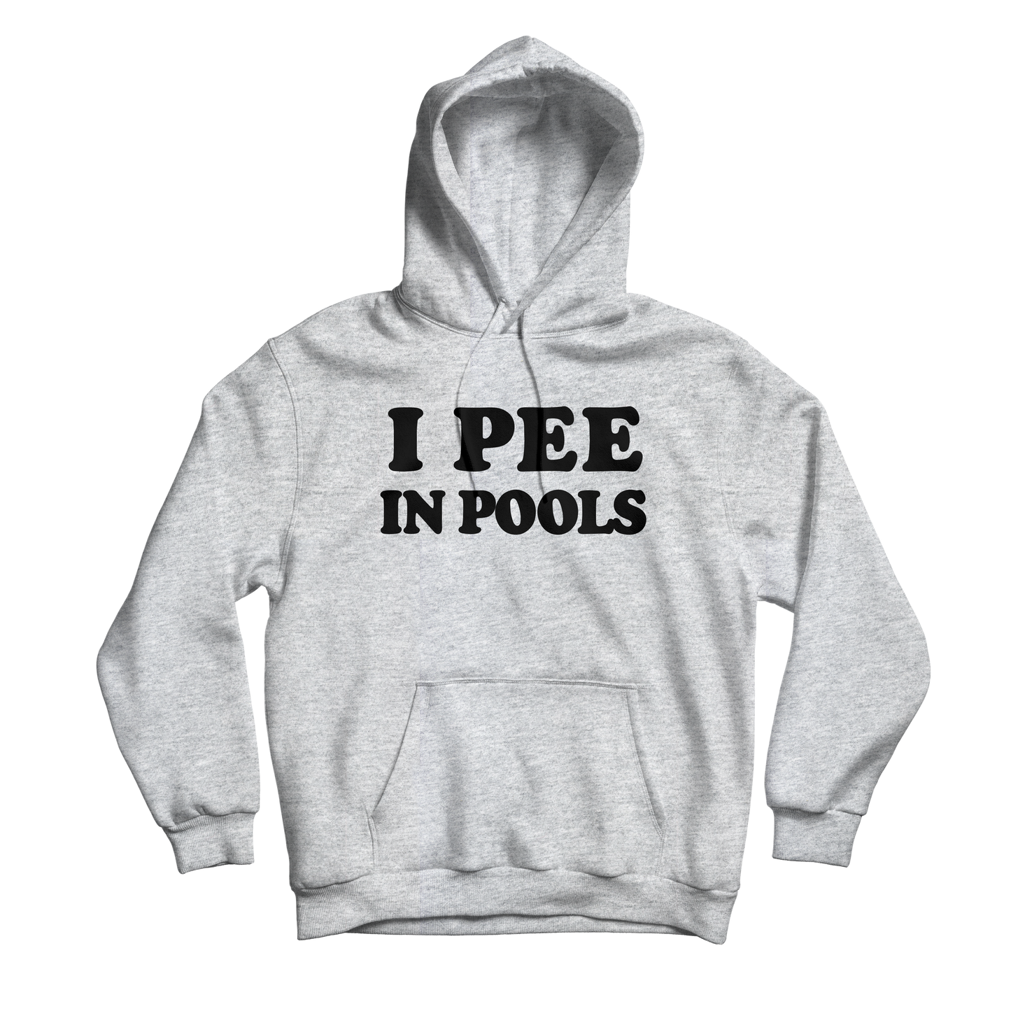 I Pee In Pools Grey Hoodie