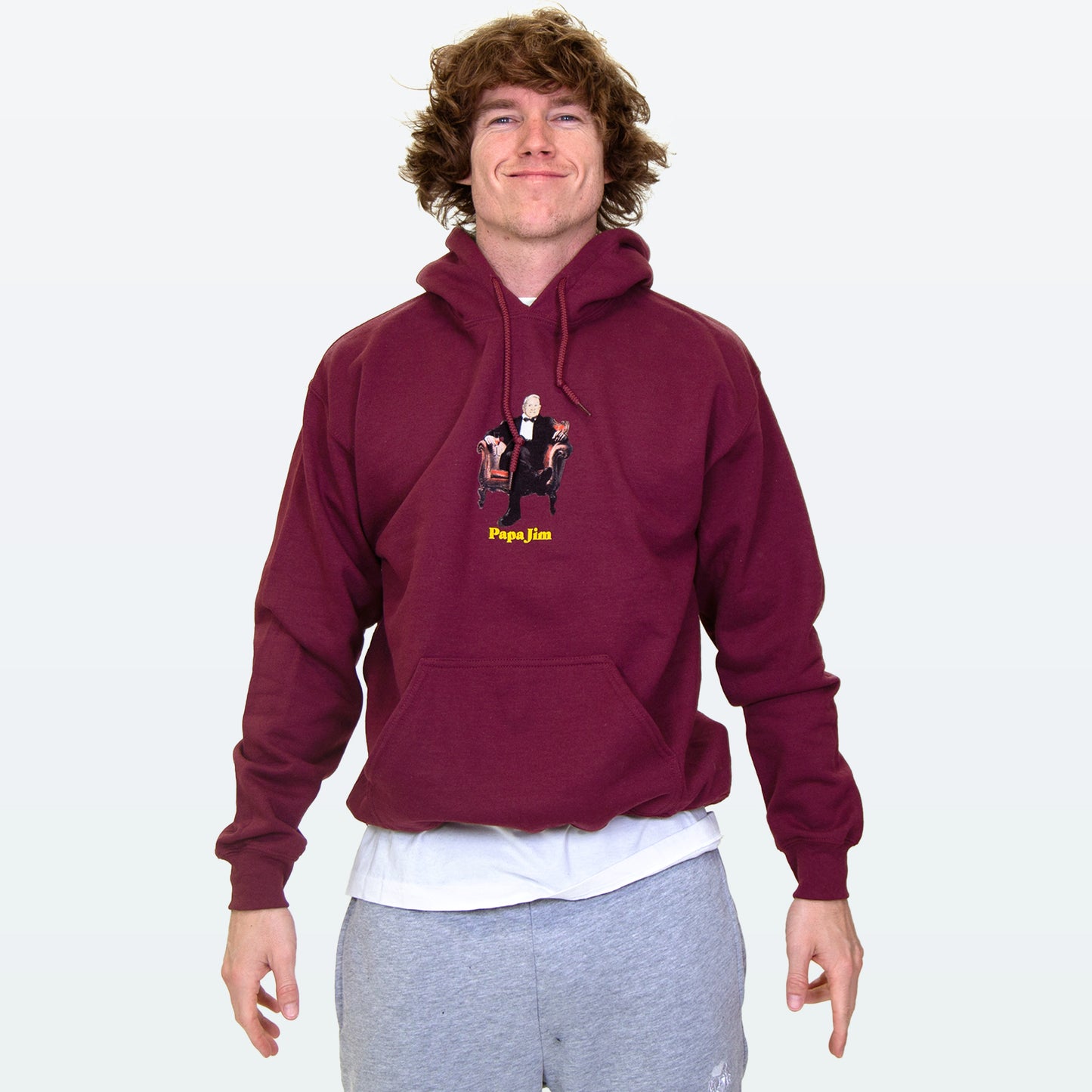 Papa Jim Throne Maroon Hoodie