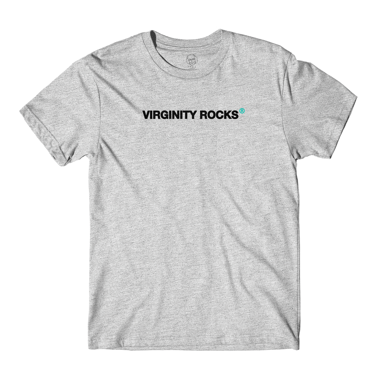 Virginity Rocks Registered Grey Tee