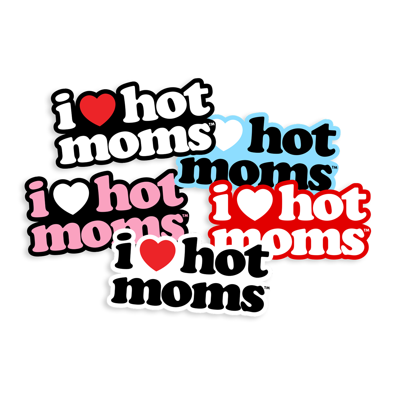 Load image into Gallery viewer, I Heart Hot Moms Sticker Pack
