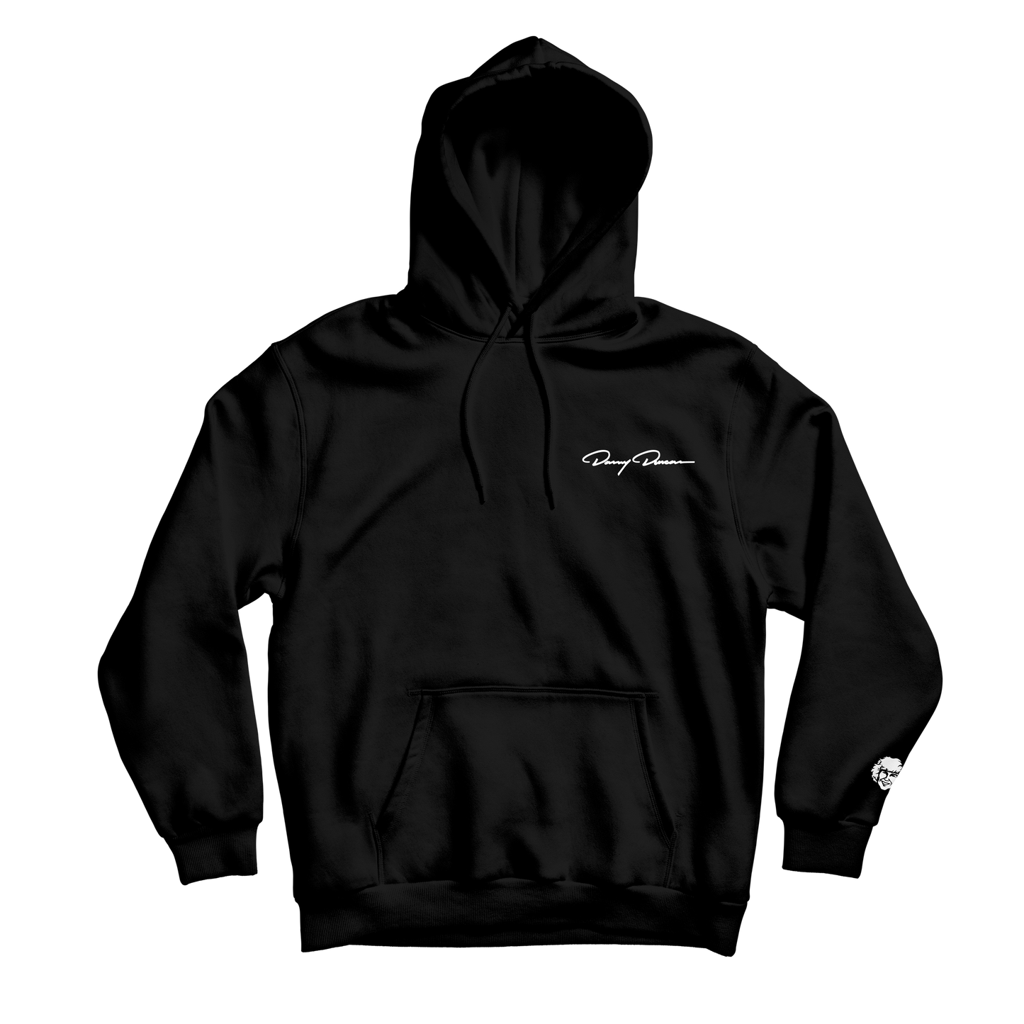 Signature Embroidered Black Hoodie