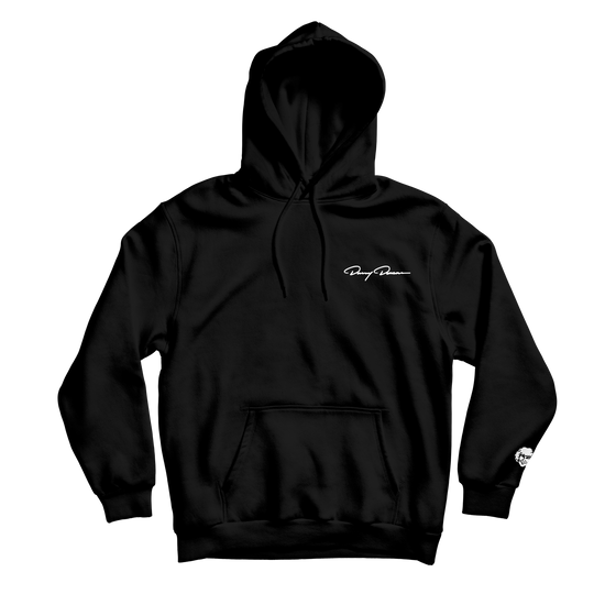 Signature Embroidered Black Hoodie