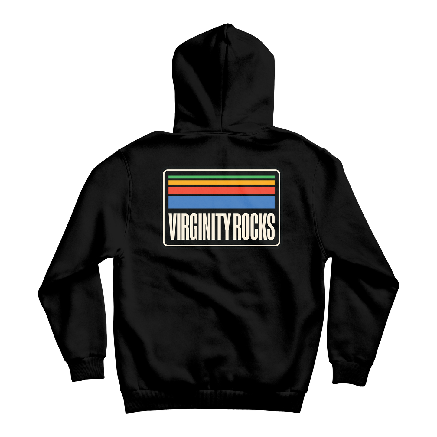 Virginity Rocks Tape Black Hoodie