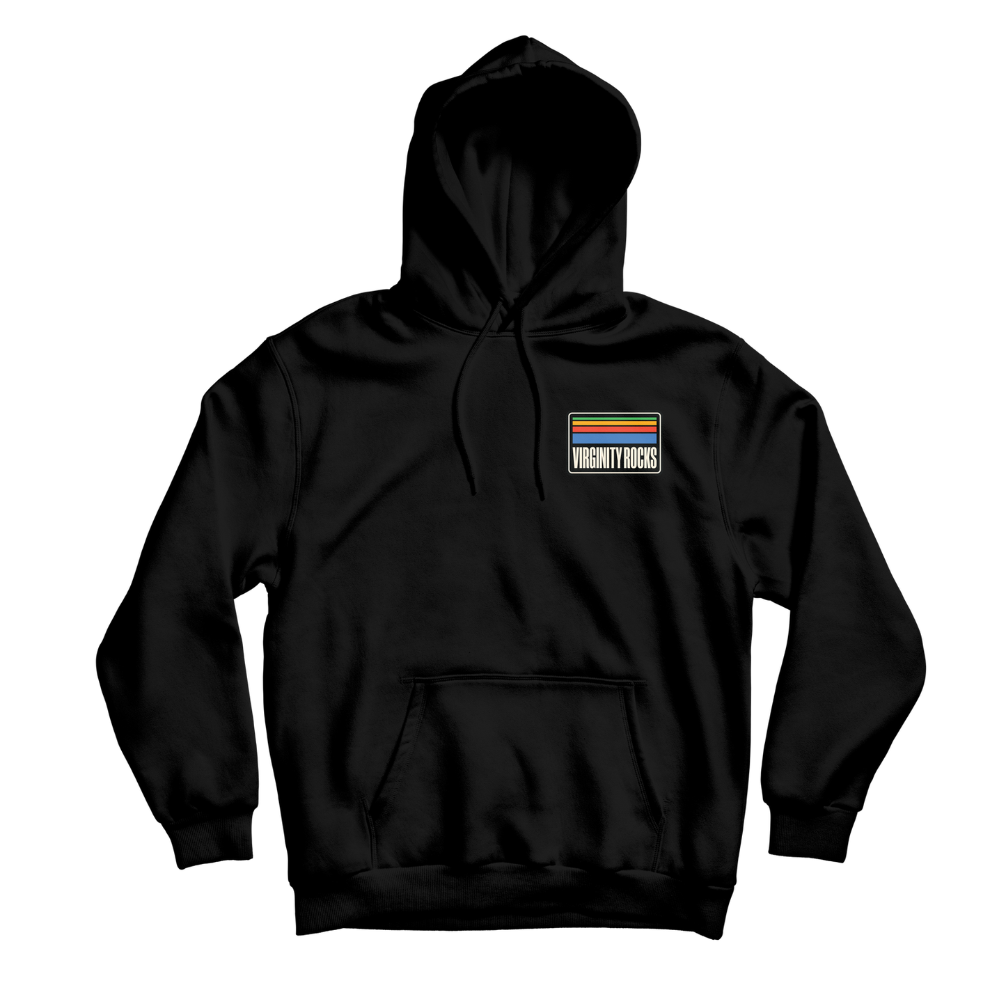 Virginity Rocks Tape Black Hoodie