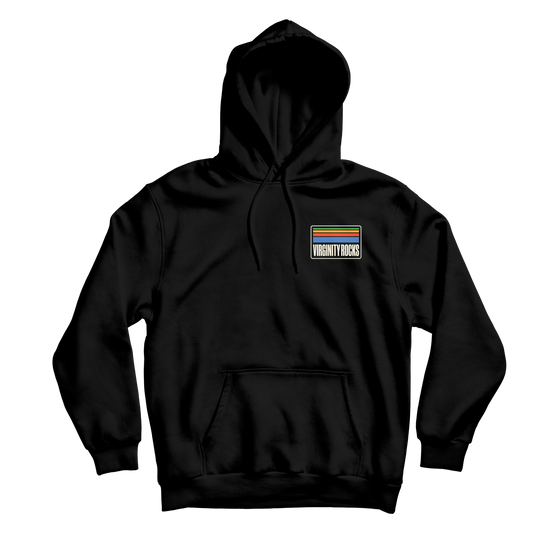 Virginity Rocks Tape Black Hoodie