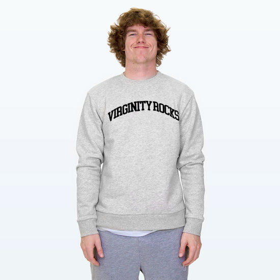 Virginity Rocks Arch Oatmeal Crewneck