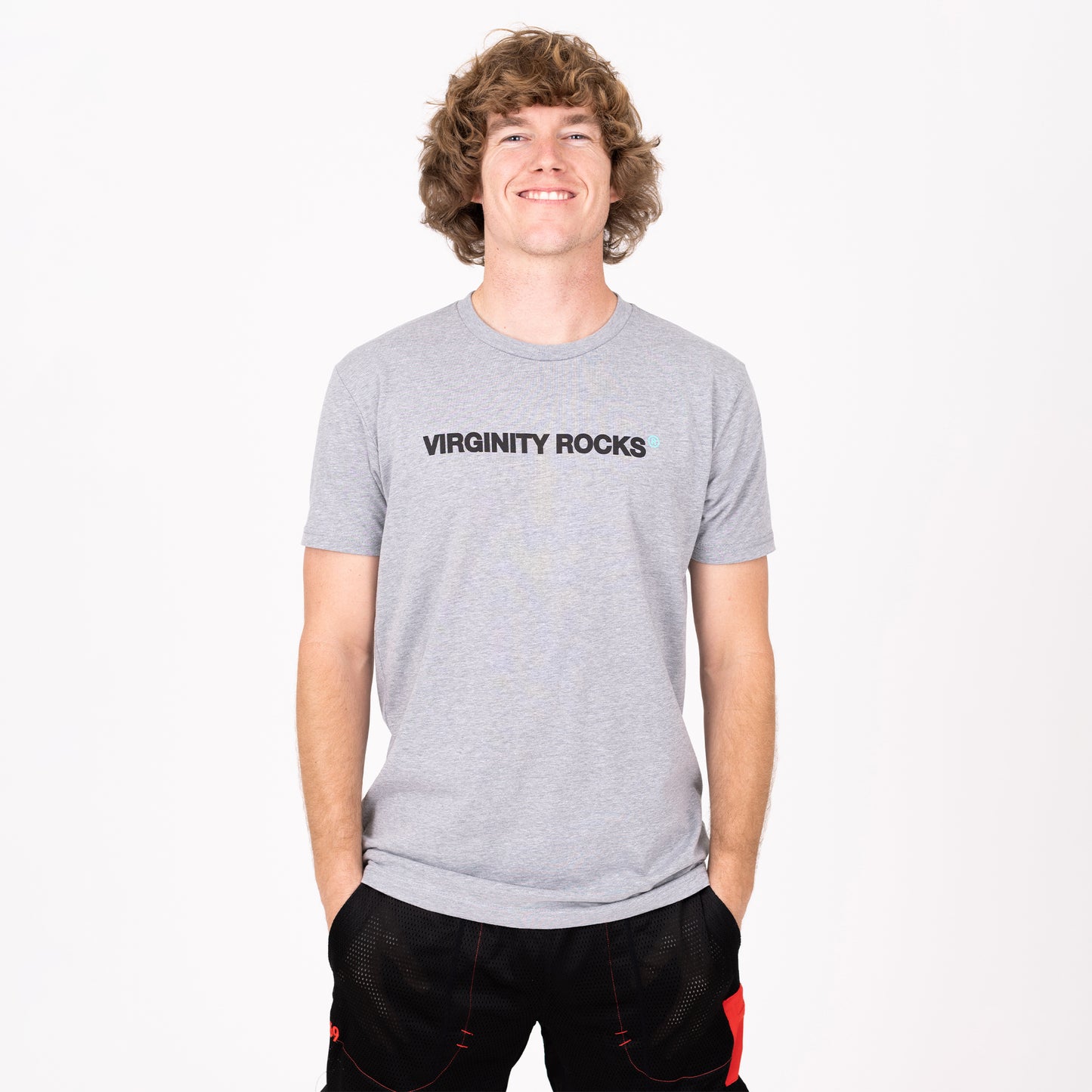 Virginity Rocks Registered Grey Tee
