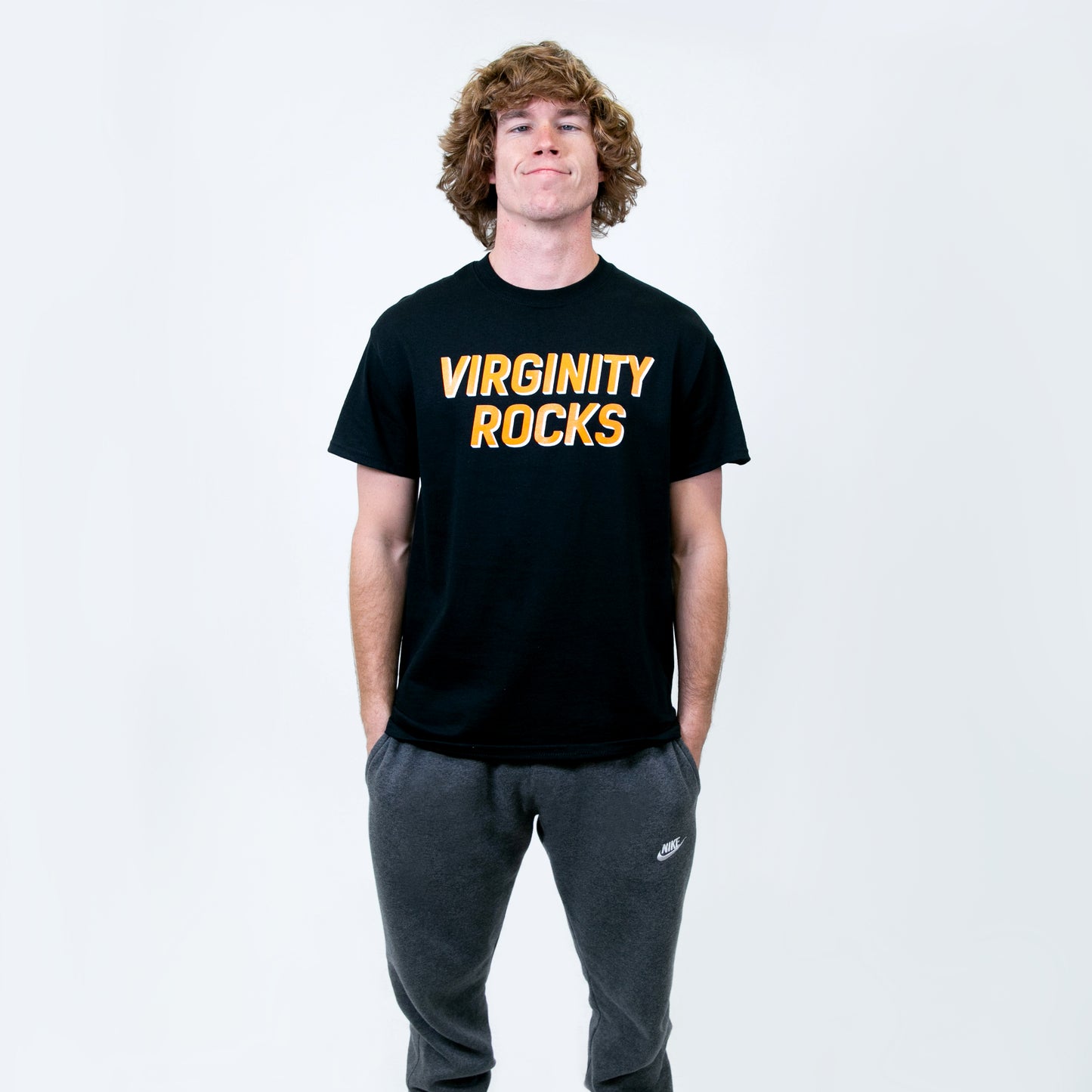 Virginity Rocks Tee Black