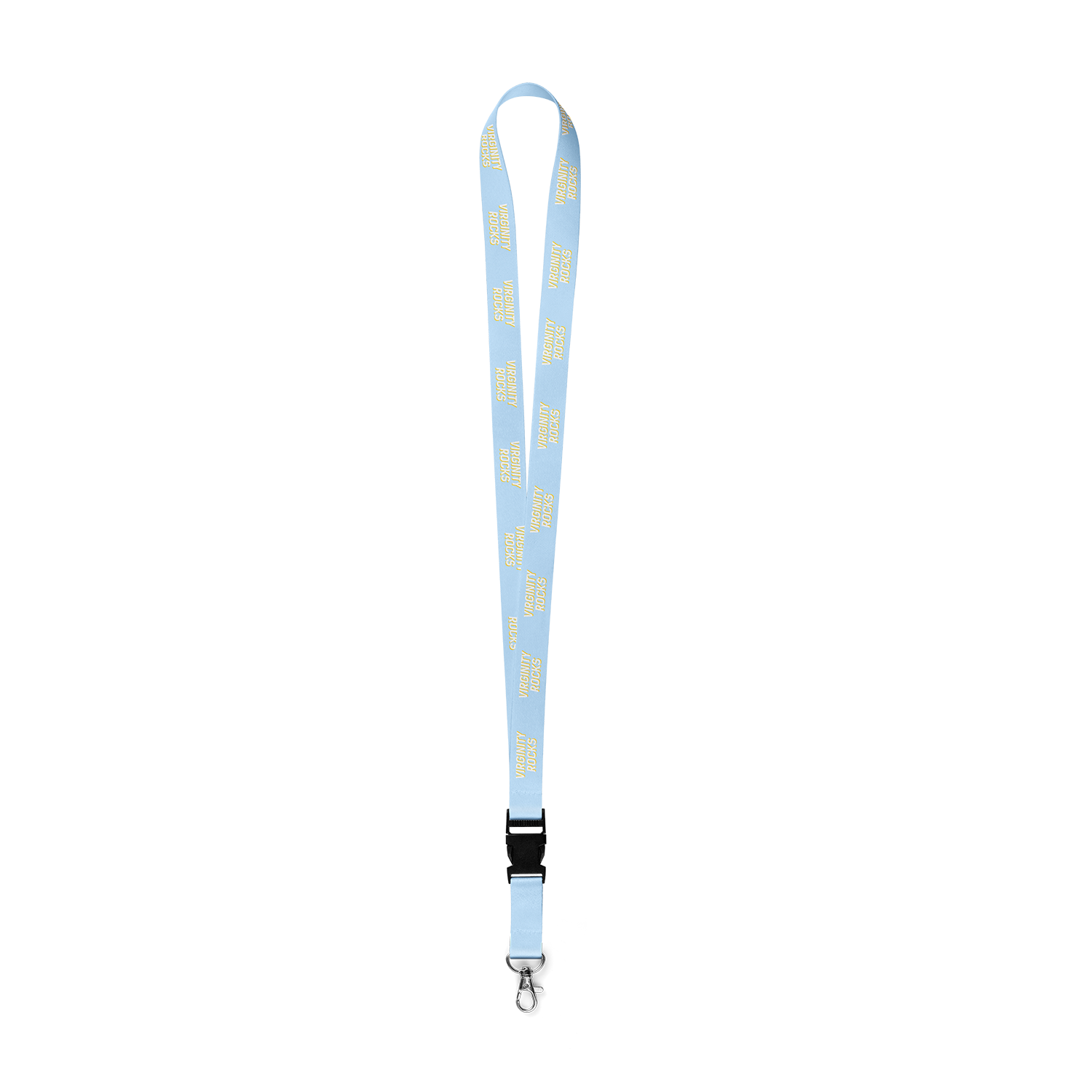 Virginity Rocks Light Blue Lanyard