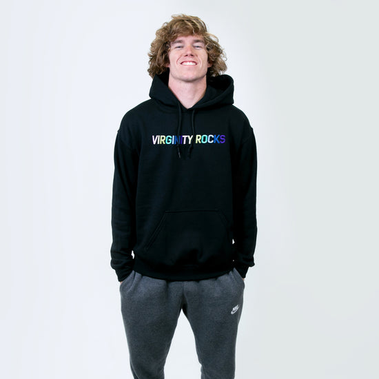 Load image into Gallery viewer, Virginity Rocks Embroidered Pastel Hoodie
