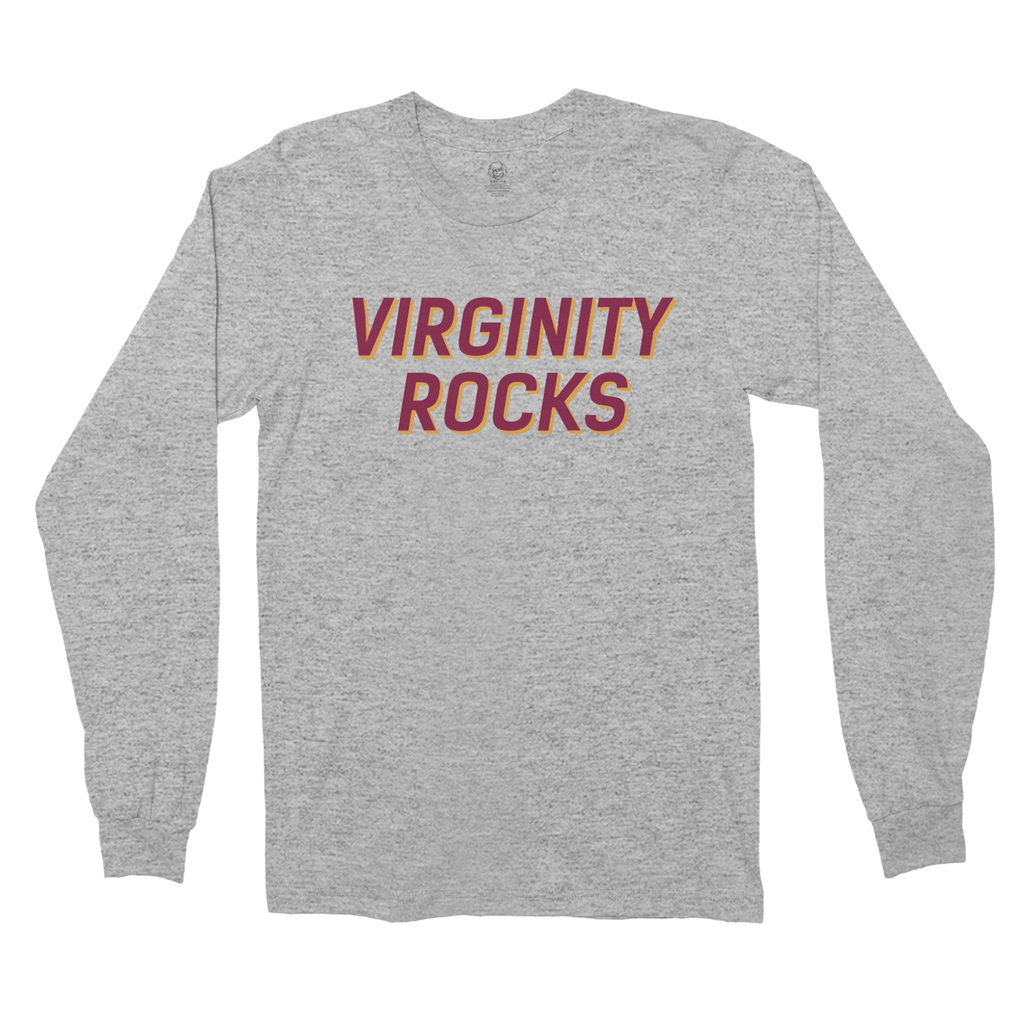 Virginity Rocks Long Sleeve Heather Grey