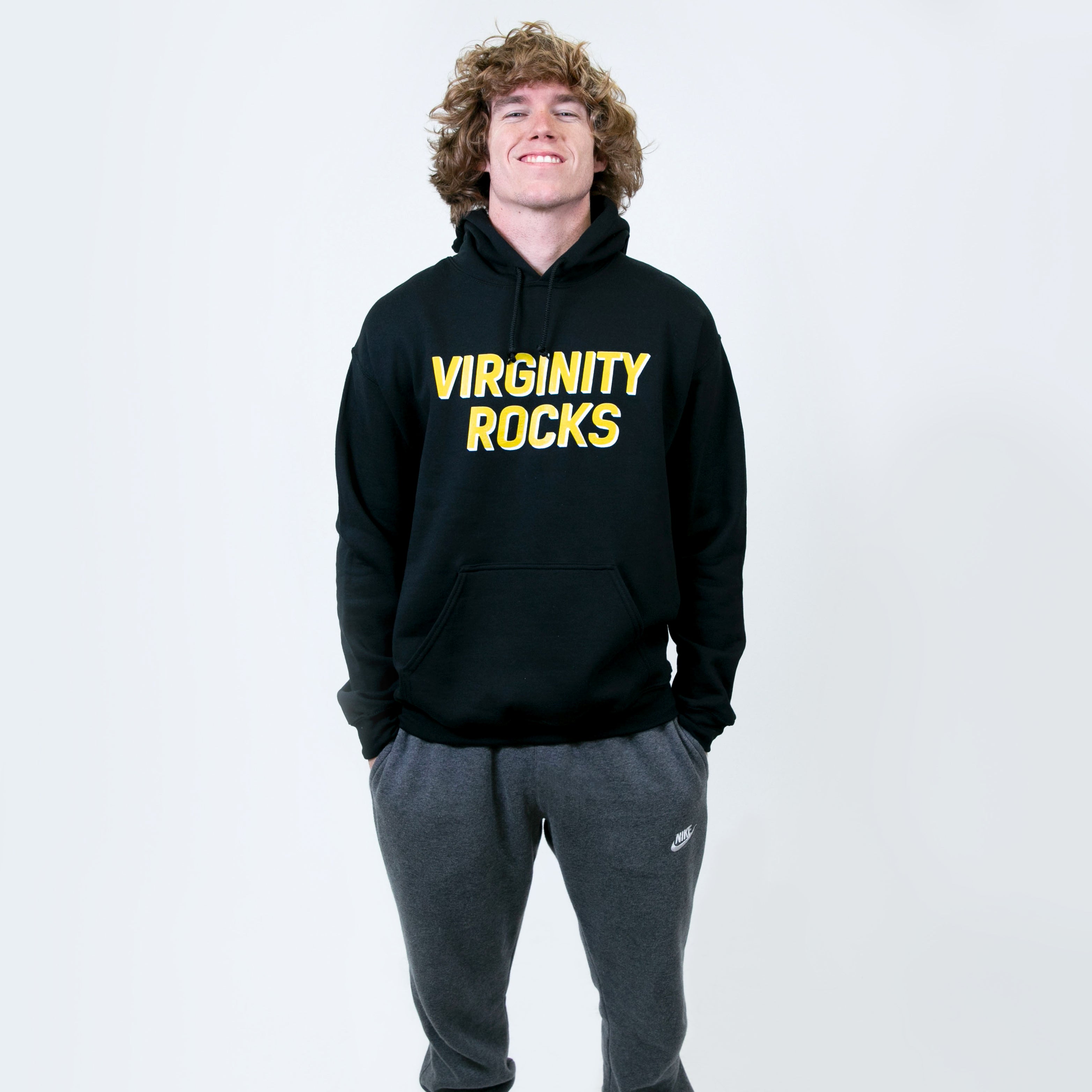 Virginity Rocks Black Hoodie