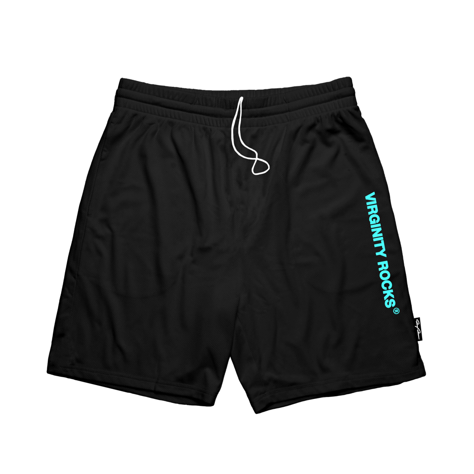 Virginity Rocks Black Training Mesh Shorts – Danny Duncan