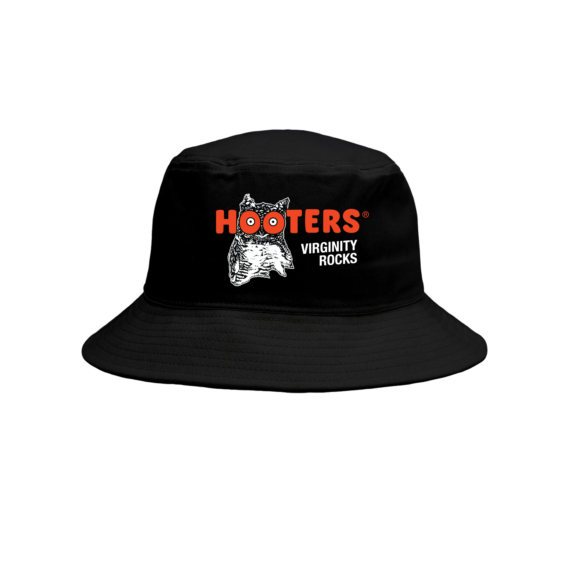 Virginity Rocks x Hooters Black Bucket Hat