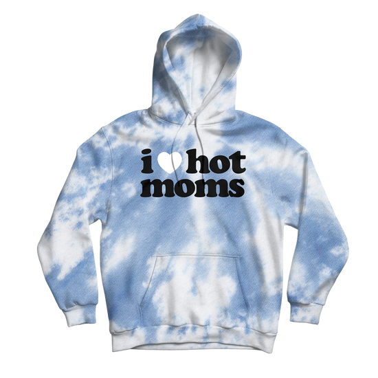 I Heart Hot Moms Wash Dye Hoodie