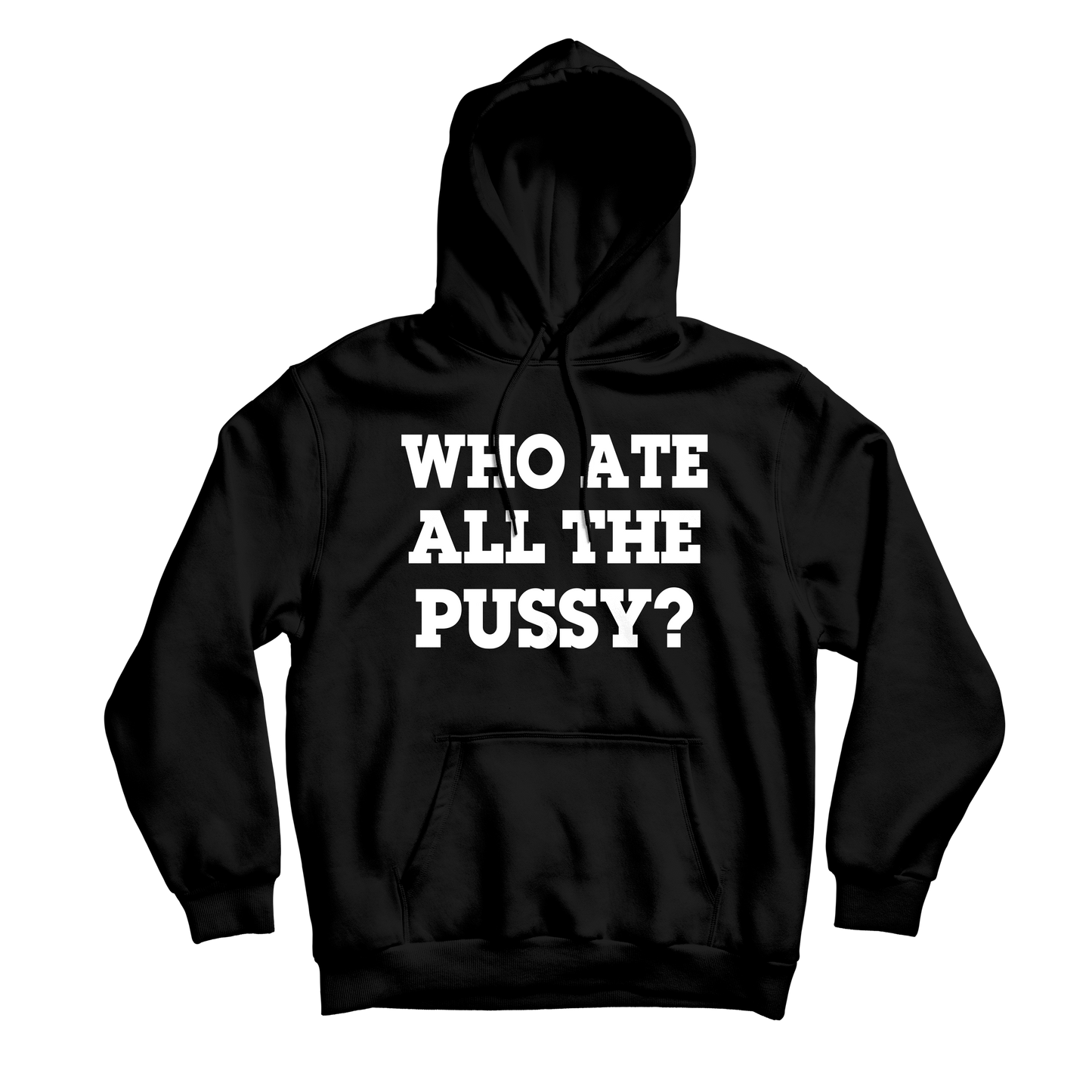 Who Ate It All Black Hoodie