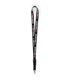 I Heart Hot Moms Surplus Black Lanyard