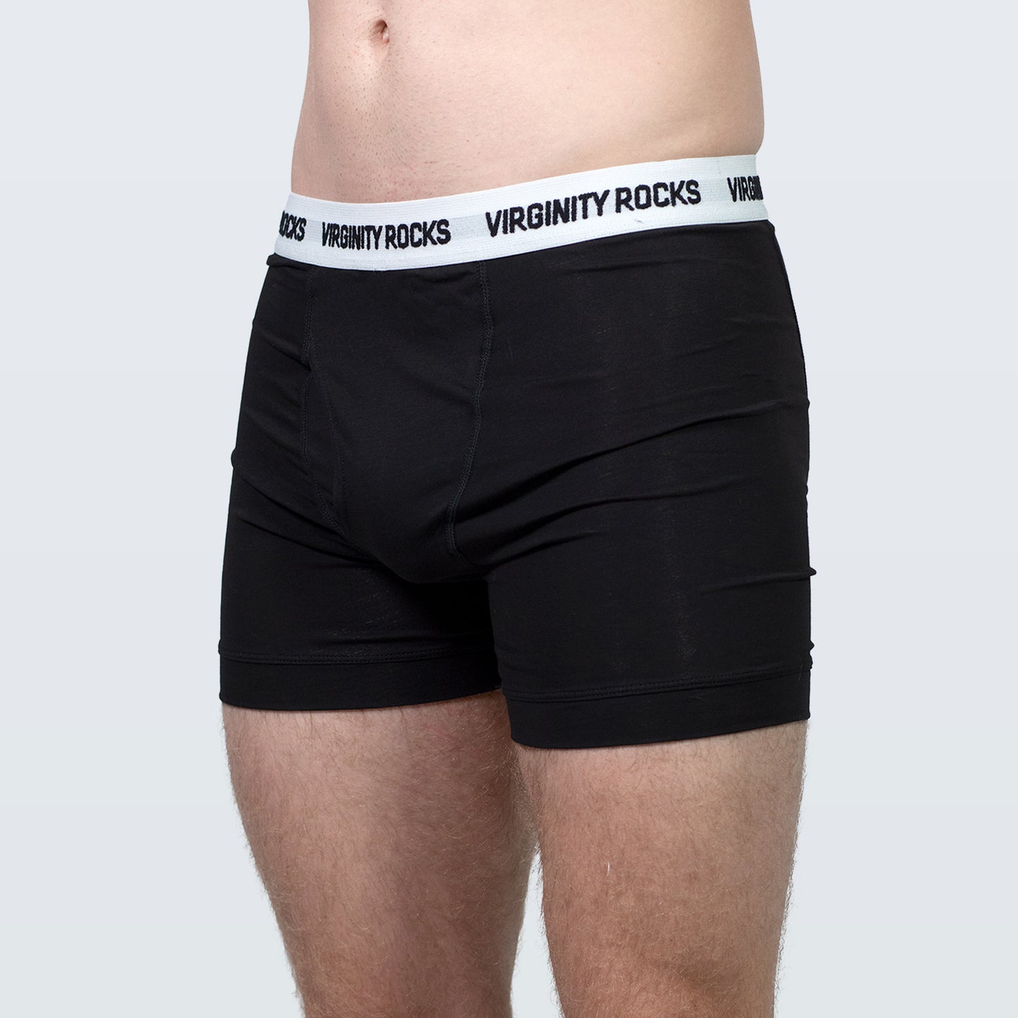 Virginity Rocks Black Boxers