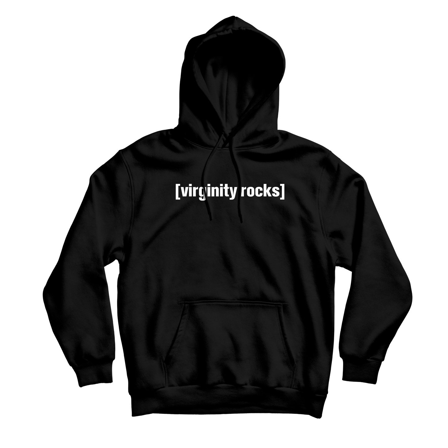 Virginity Rocks Bracket Black Hoodie