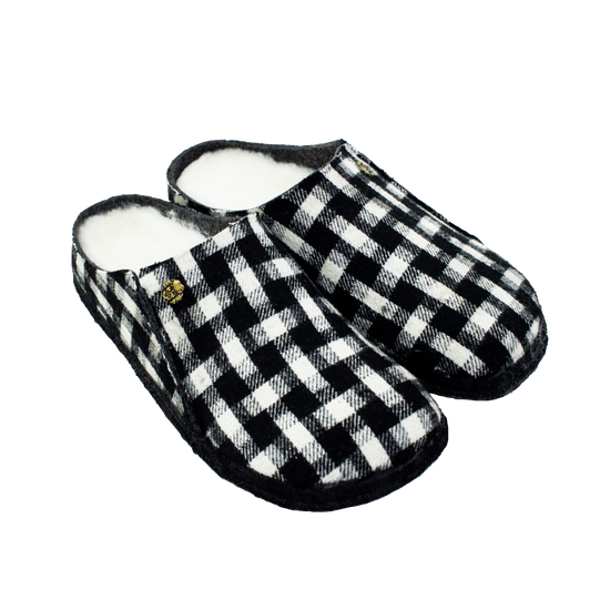 Danny Duncan Black/White Slippers