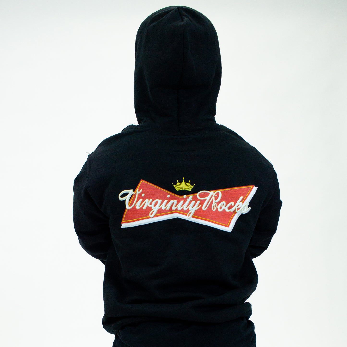 Virginity Rocks Crown Black Hoodie