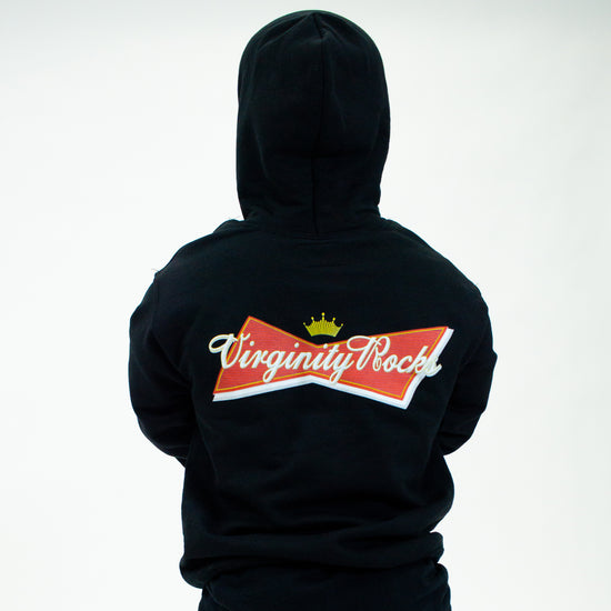 Virginity Rocks Crown Black Hoodie