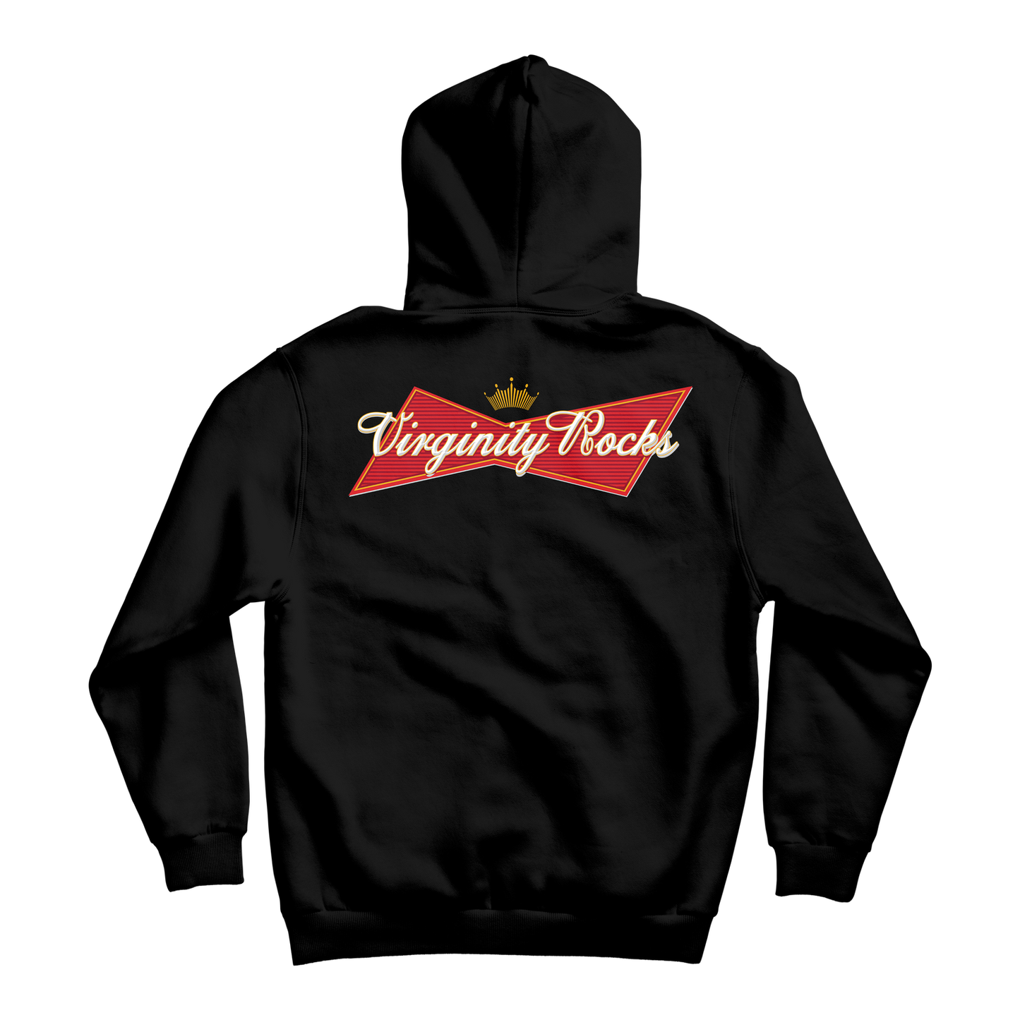 Virginity Rocks Crown Black Hoodie