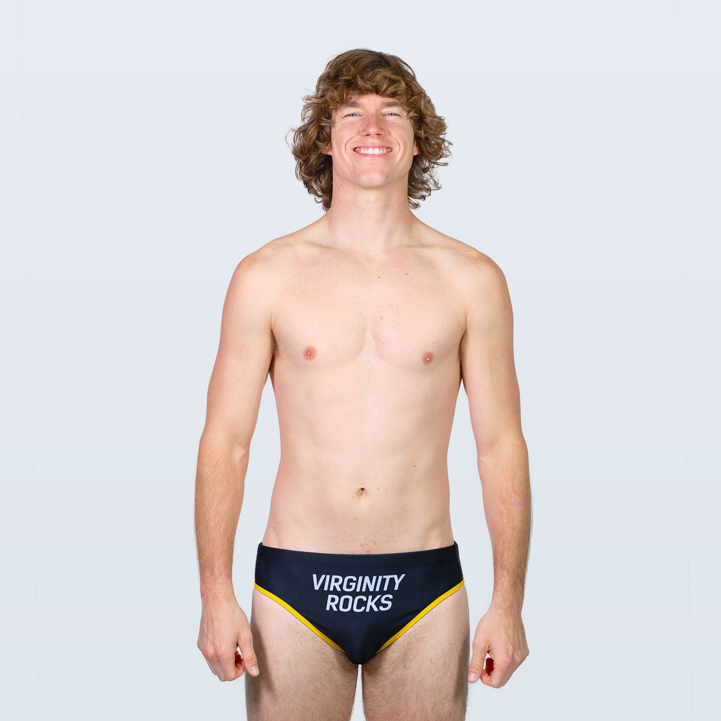 Virginity Rocks Black Speedo