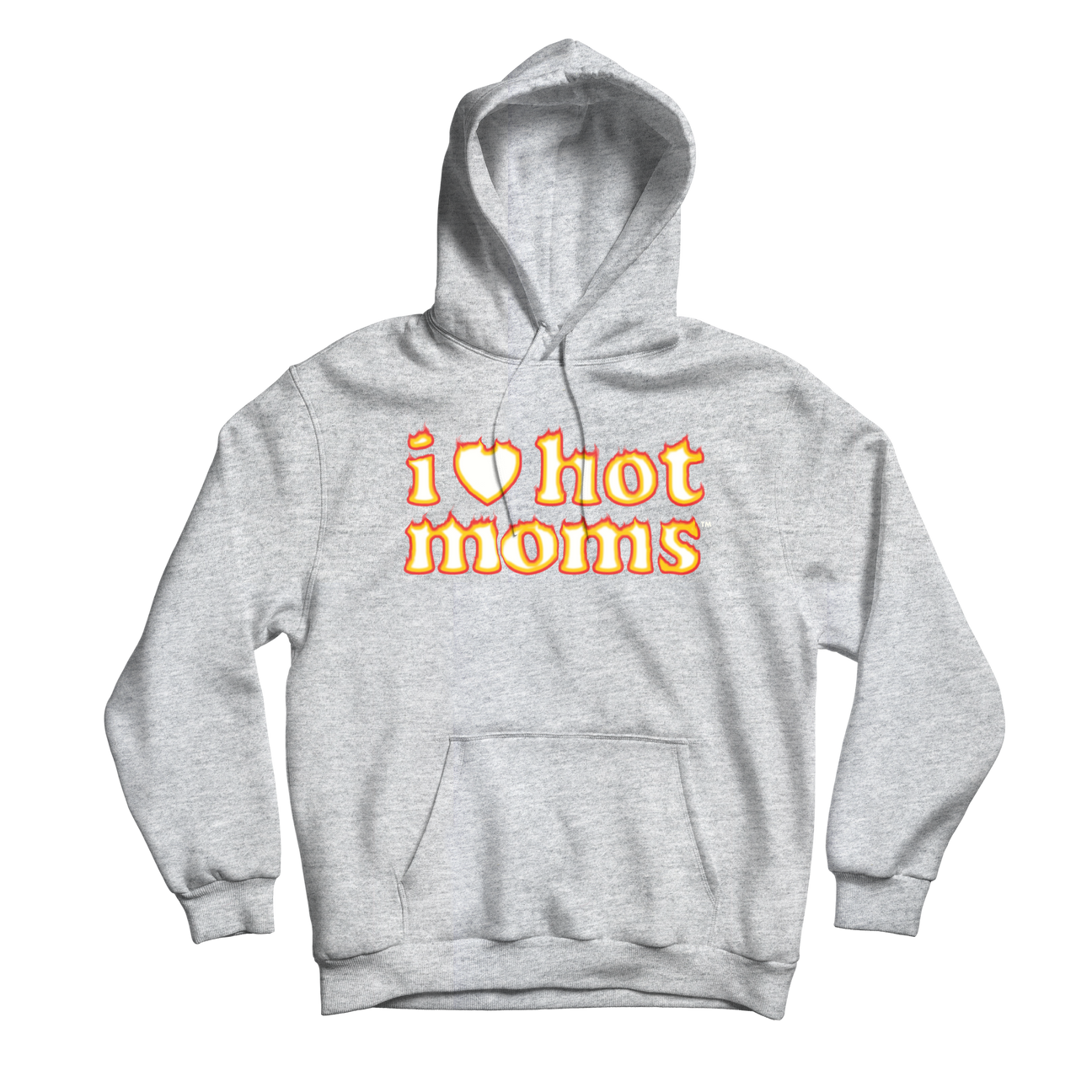 I Heart Hot Moms Flame Grey Hoodie