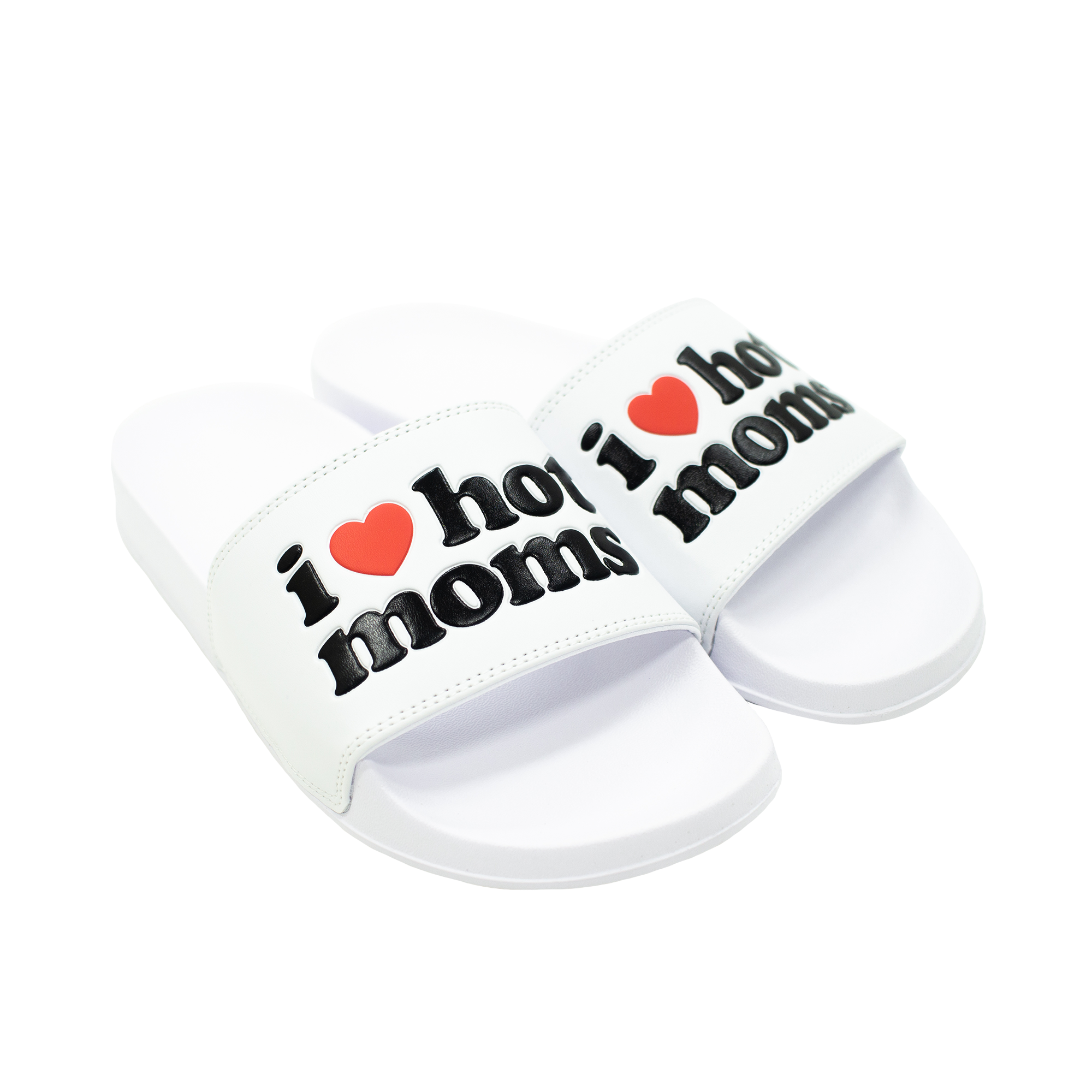 I Heart Hot Moms White Slides