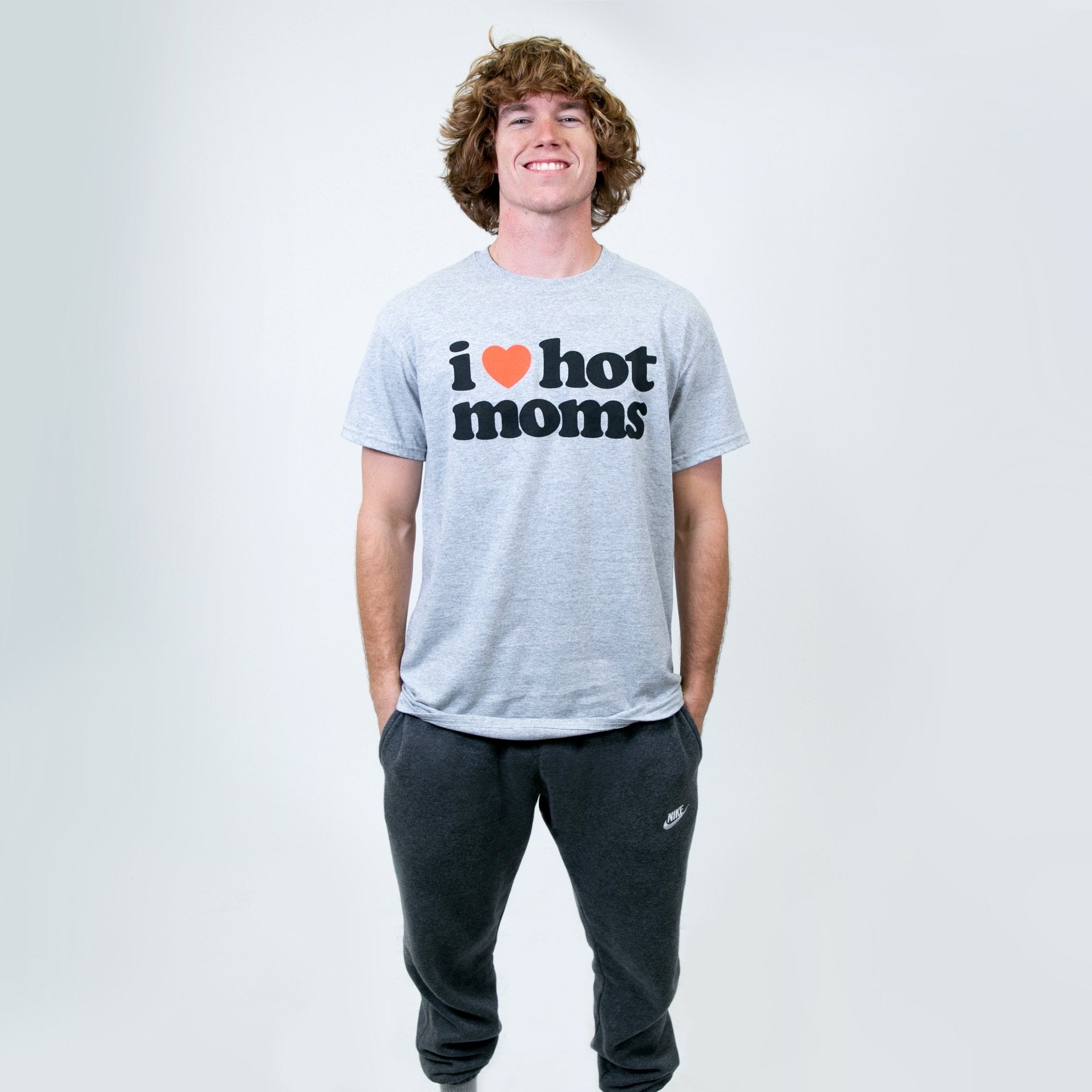 I Heart Hot Moms Grey Tee - Danny Duncan