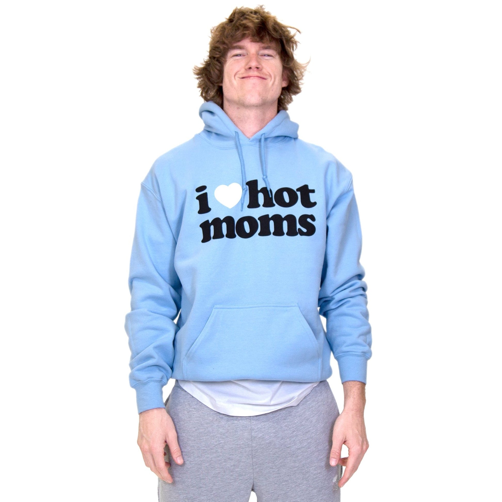 I Heart Hot Moms Light Blue Hoodie - Danny Duncan