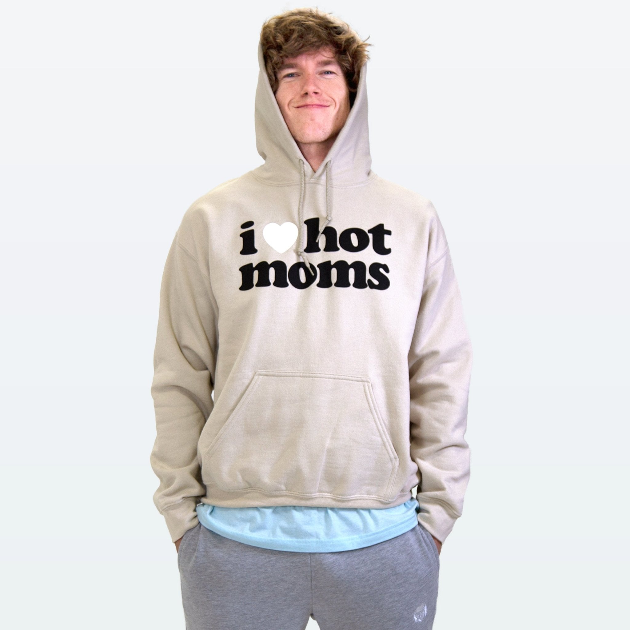I Heart Hot Moms Sand Hoodie – Danny Duncan
