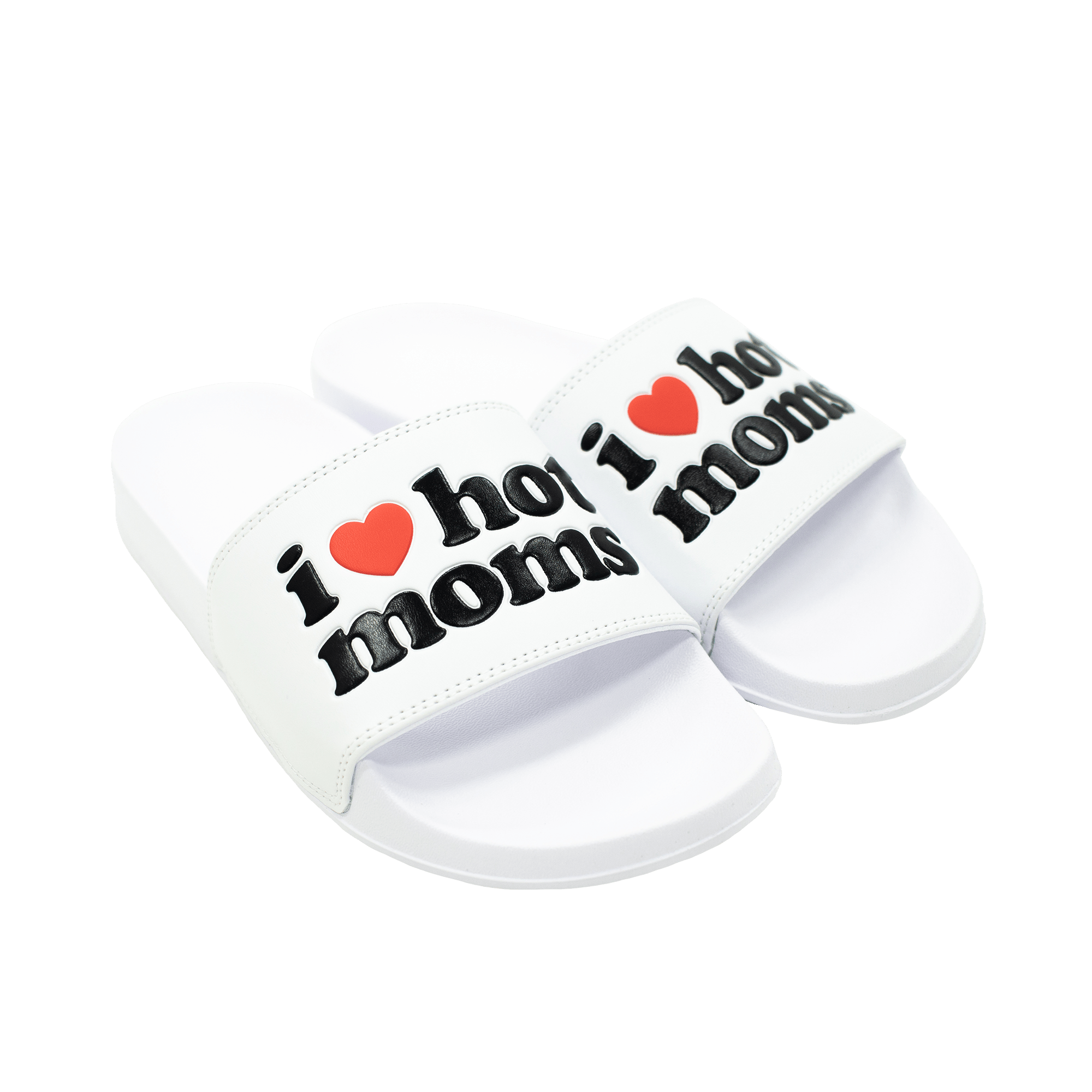 I Heart Hot Moms White Slides - Danny Duncan